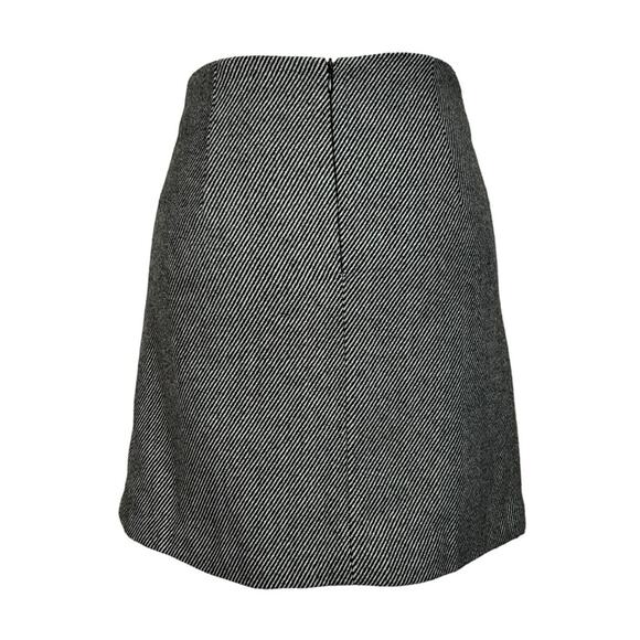 Haute Rouge Gray Wool Blend Mini Skirt Faux Wrap Asymmetrical Womens Size XS - Picture 4 of 9